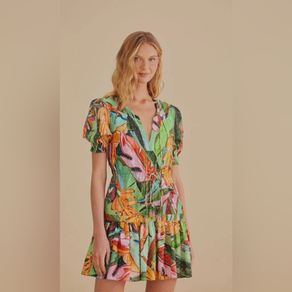 FARM Rio Banana foliage Dress